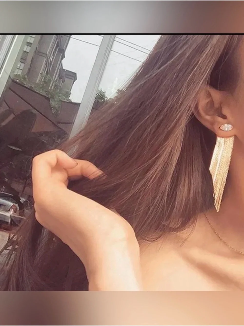 Crystal Tassel Earrings  Long Fringe Drop Earrings
